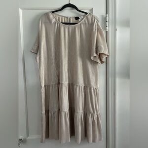 Shimmery champagne shift dress, NWT, perfect for holiday parties, NYE.